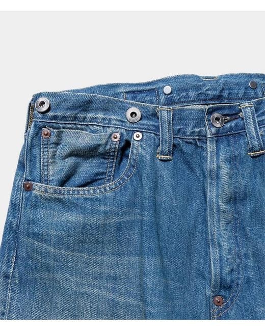 A.PRESSE Blue No 2 Washed Straight-Leg Jeans for men