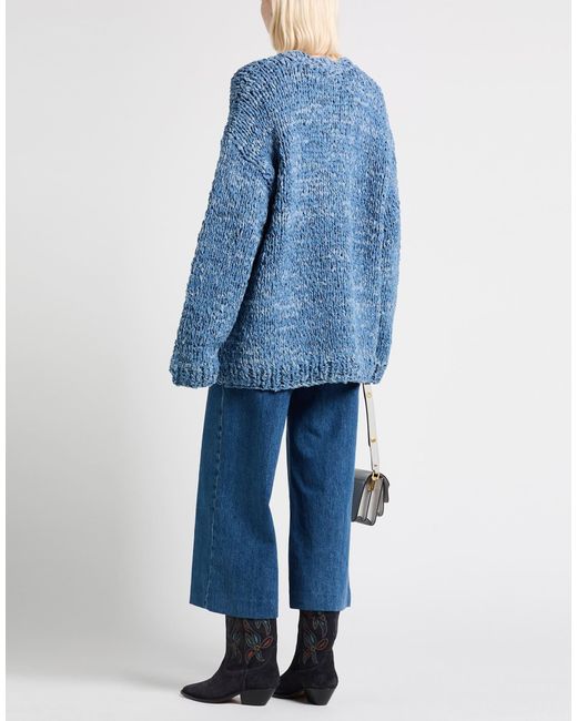 Ganni Blue Long Sleeves Cardigan