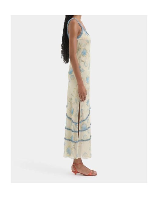 Sir White Cecile Ruffle Slip Dress