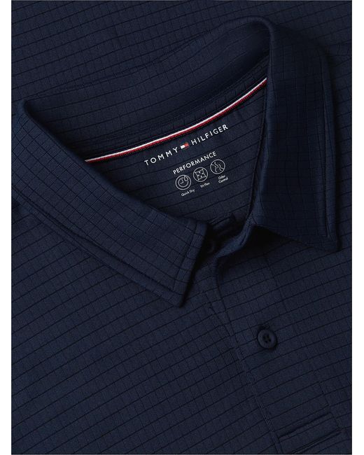 Tommy Hilfiger Blue Performance Regular Fit Structured Polo Shirt for men
