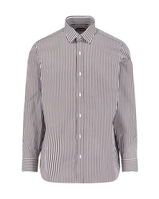 Tom Ford Purple Striped Shirt for men