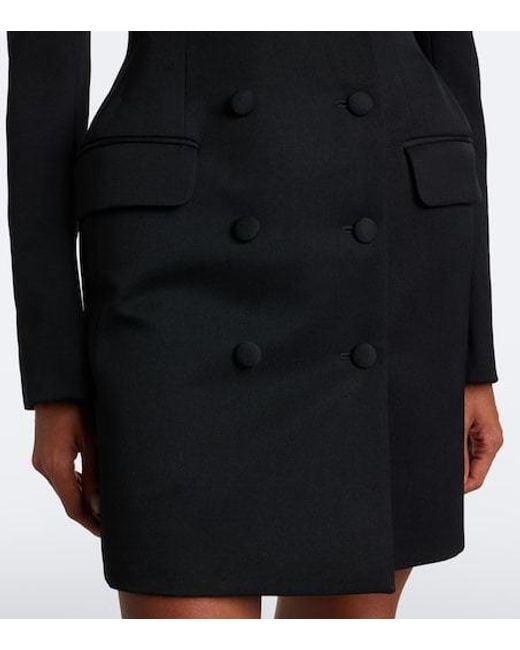 Mugler Black Wool Blazer Dress
