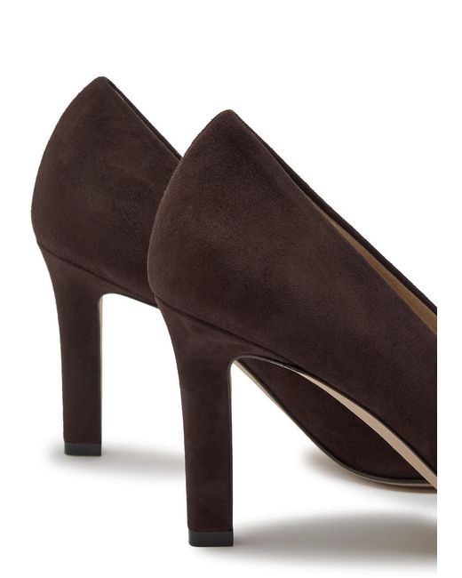The Row Brown Carla 80 Suede Pumps