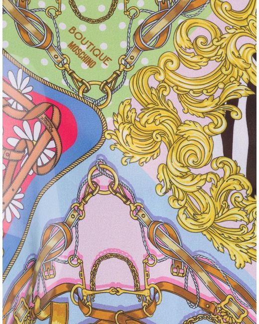 Moschino Multicolor Mix Scarf Pattern Sweater