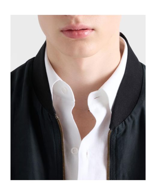 Prada Black Silk Bomber Jacket for men