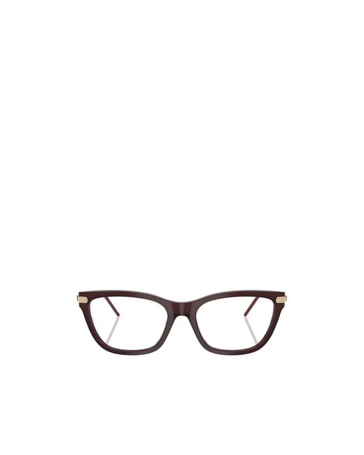 Emporio Armani White Cat-Eye Frame Glasses