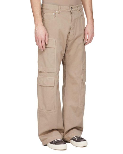 Rick Owens Natural Double Cargo Jeans for men