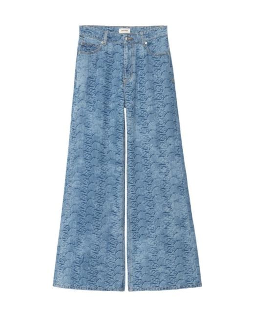 Zadig & Voltaire Blue Belt Loop Jeans