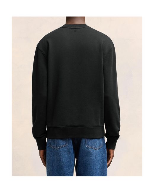 AMI Black Ami De Coeur Crewneck Sweatshirt