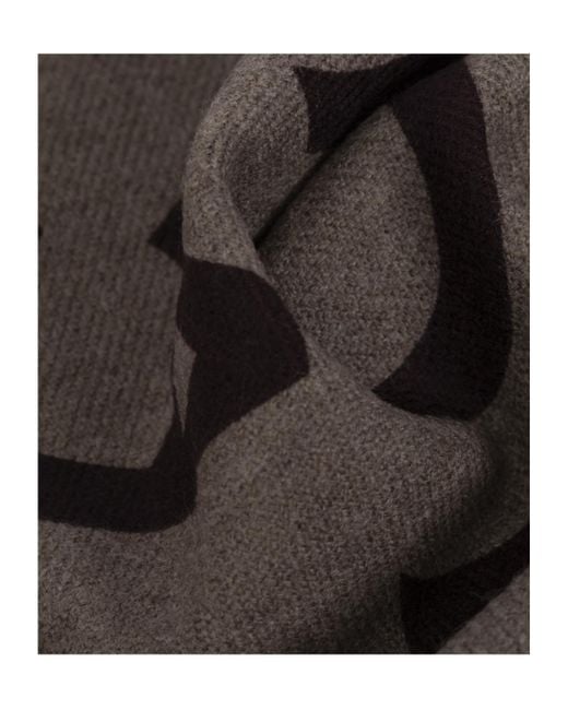 Ferragamo Black Ferragamo Monogram Jacquard Scarf