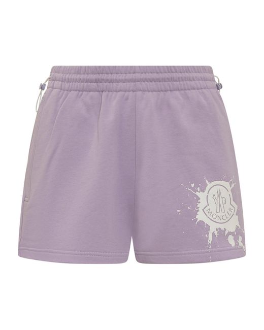 Moncler Purple Logo Shorts