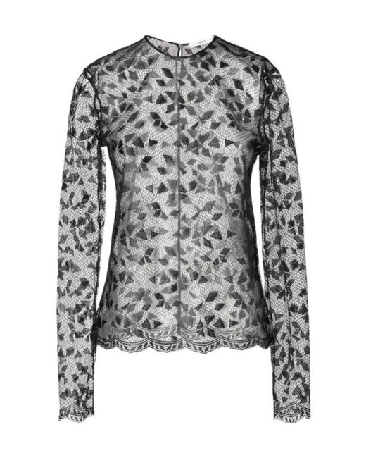 Fendi Gray Cuneo Lace Top