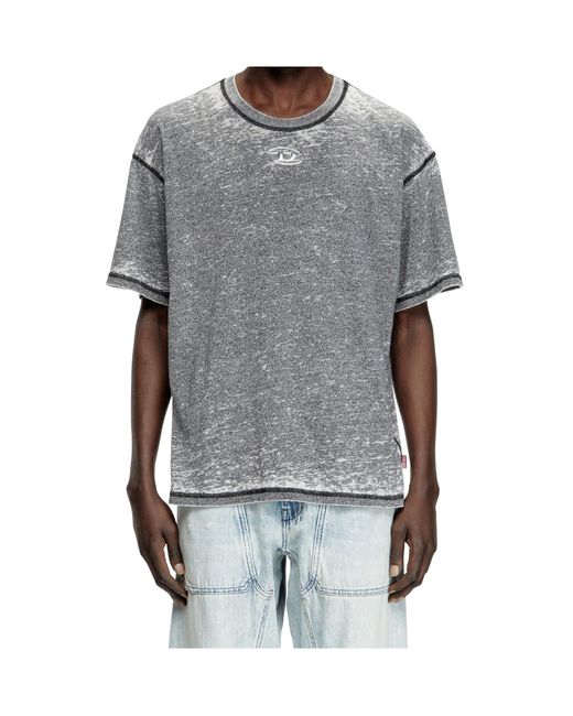 DIESEL Gray T-Boxt-Pak Burnout T-Shirt for men