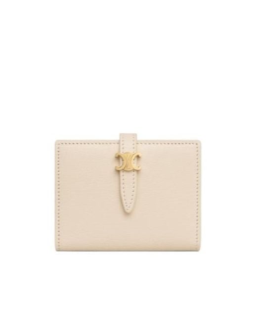 Céline Natural Bi-Fold Card Holder Triomphe Pontet