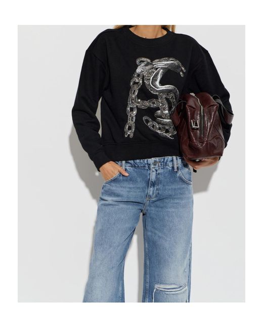 AllSaints Black Crew Neck Long-Sleeved Sweatshirt
