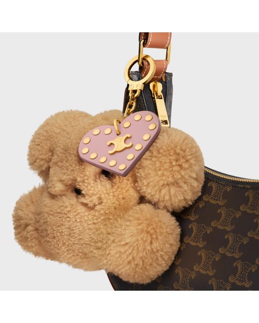 Céline White Triomphe Pom-Pom Charm