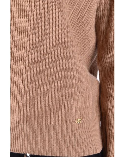 Pinko Pink Round Neck Logo Sweater