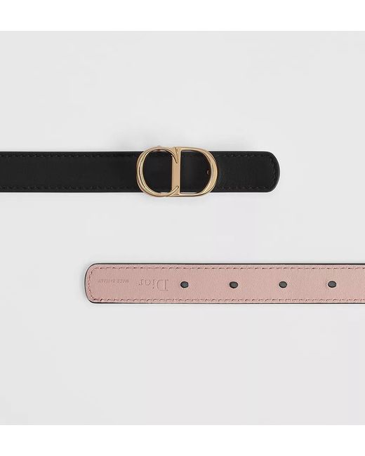 Dior White Reversible Cd Icon Belt