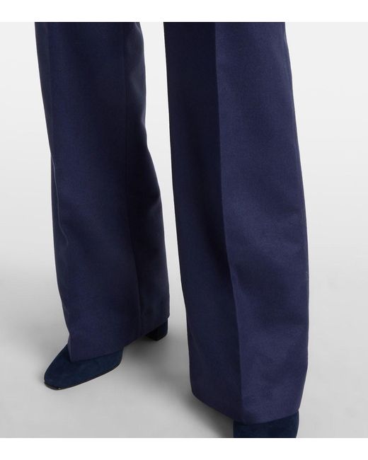 Gabriela Hearst Blue Vesta Silk Flared Pants