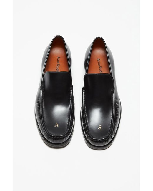 Acne Black Slip-On Loafers