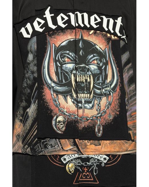 Vetements Black Oversize Sleeveless Shirt for men
