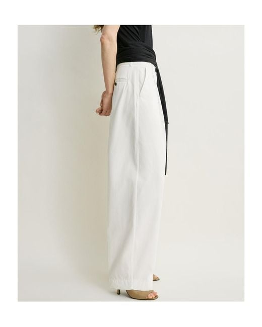 Totême  White Totême Single Pleat Trousers