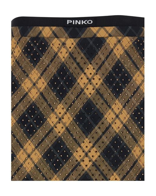 Pinko Green Plaid Skirt