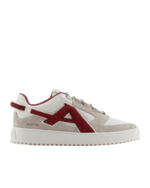 Emporio Armani Brown Panelled Sneakers for men