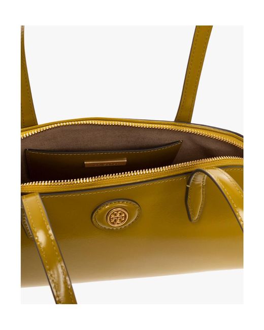 Tory Burch Yellow Logo-Patch Detail Shoulder Bag