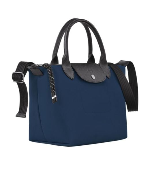 Longchamp Blue Le Pliage Energy Strapped Small Tote Bag