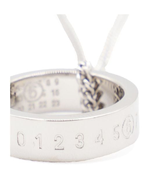 MM6 by Maison Margiela White Ring Embellished Necklace