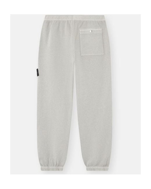 Stone Island White Logo-Patch Track Pants for men