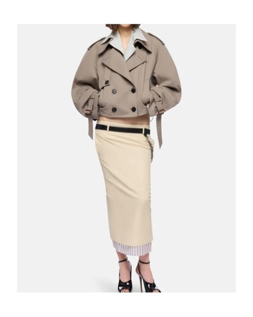 The Attico Brown The Short Trench Coat