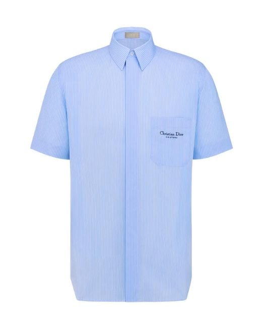Dior Blue Christian Couture Short-Sleeved Shirt for men