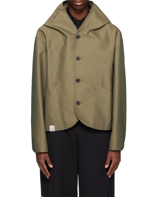 Adererror Green Button Long Sleeve Casual Jacket for men
