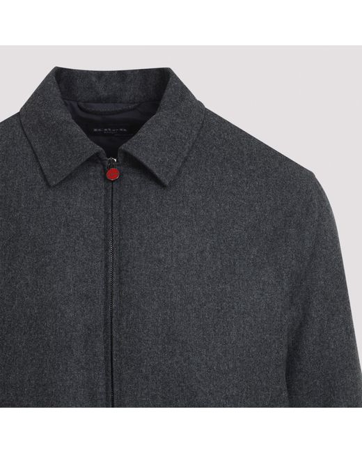 Kiton Blue Bomber Jacket for men