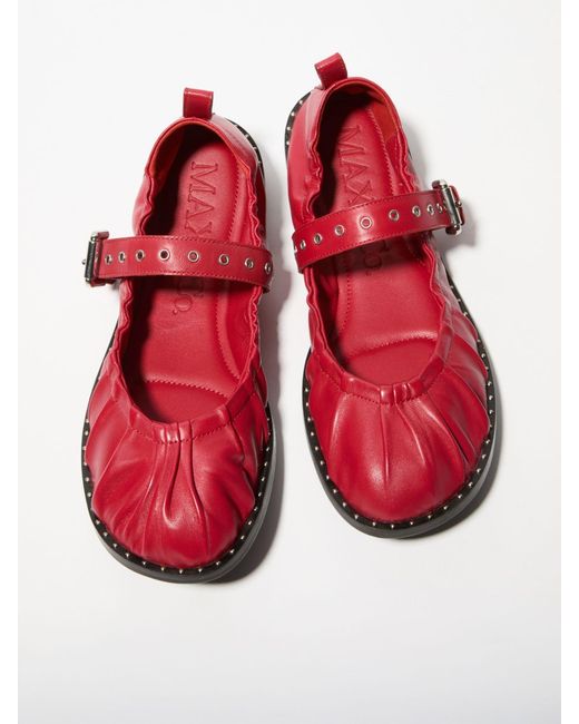 MAX&Co. Red Round Toe Ballet Shoes