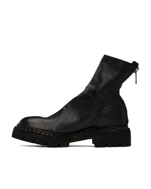 Guidi Black Zippered Short Boots