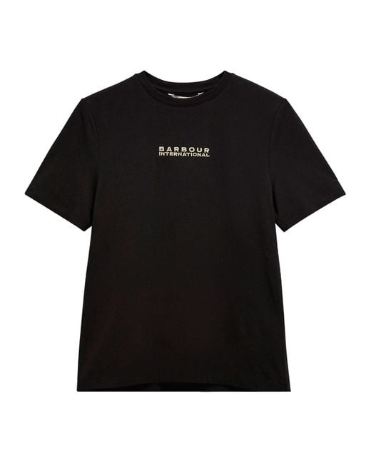 Barbour Black Logo-Detail T-Shirt