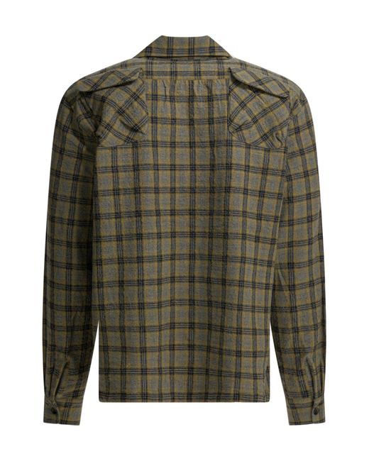 Kapital Green Checked Overshirt for men
