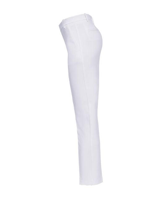 Pinko White Bello Slim-Fit Trousers