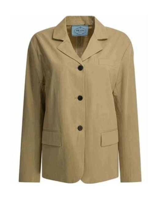 Prada Green Long-Sleeved Casual Jacket
