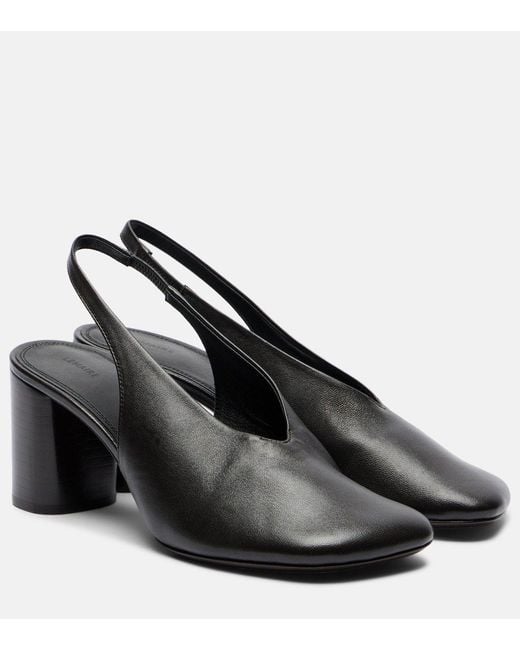 Lemaire Black Backless Open-Heeled High-Heeled Sandals