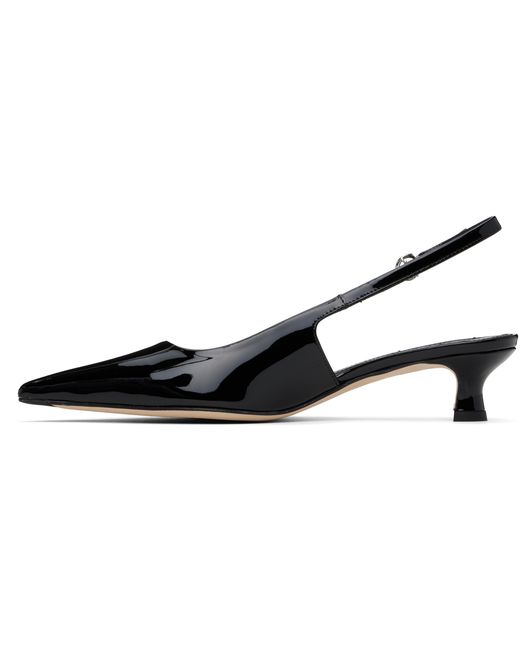 Aeyde Black Catrina Leather Slingback Heels