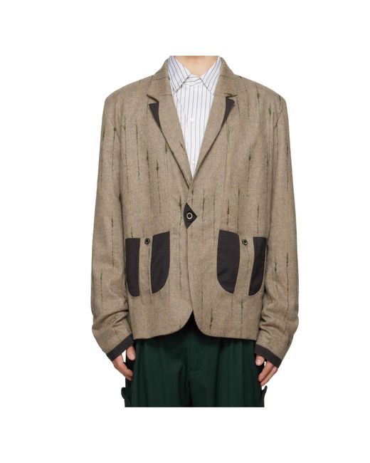 Kiko Kostadinov Natural Veca Tailored Suit Jacket for men