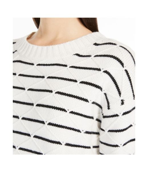 Max Mara White Boxy-Fit Wool And Cashmere Sweater