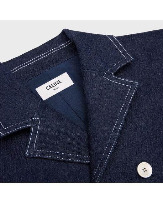 Céline Blue Cavaliere Jacket