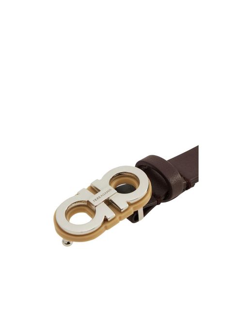 Ferragamo White Ferragamo Double Gancini Bracelet for men