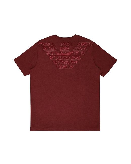 Emporio Armani Red T-Shirt With Round Neck for men