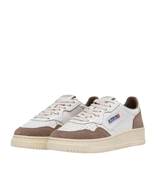 Autry White Medialist Low-Top Sneakers for men